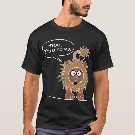 うし 私は馬レトロ Tシャツ (正面)