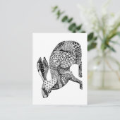 うずくまるウサギ ポストカード (スタンド正面)