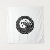 うずまきのような波模様 タペストリー (正面)