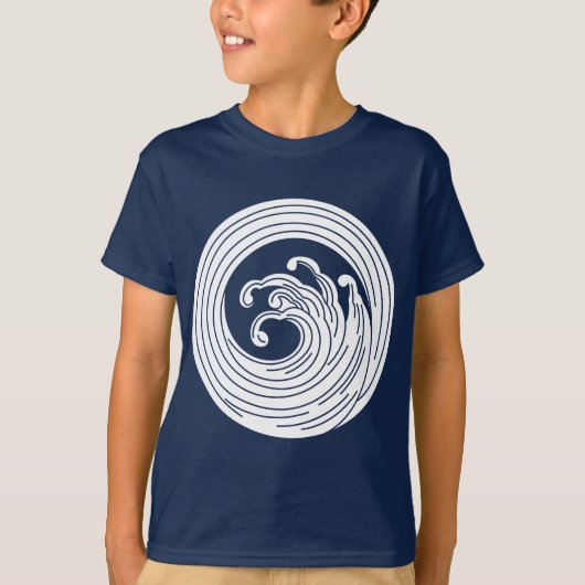 うずまきの波模様 Tシャツ (正面)