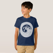 うずまきの波模様 Tシャツ (正面フル)
