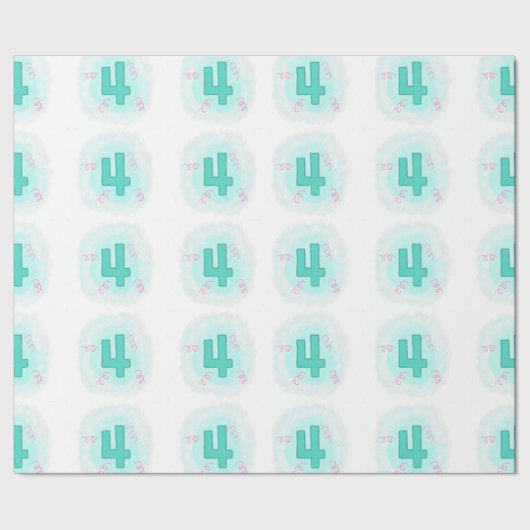 うずまきアクア ナンバー4 誕生日ラッピングペーパー ラッピングペーパー (シーム)