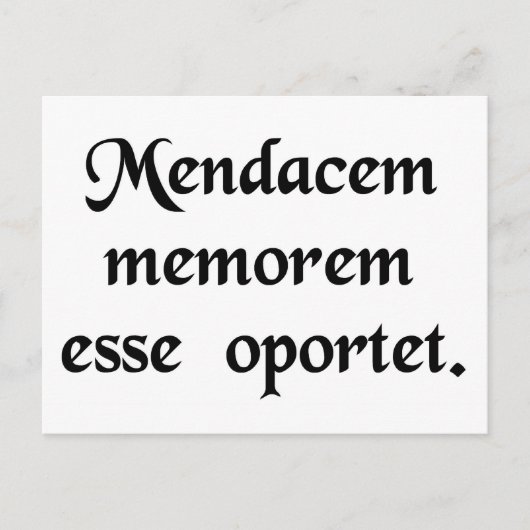 うそつきは記憶力が必要だ。 ポストカード (正面)