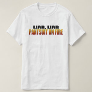うそつきパンツットが燃え上がる 政治 Tシャツ
