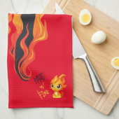 うそつき、うそつき、パンツは火を放つ キッチンタオル (四つ折り)
