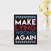 うそをつく再び間違ったアンチドナルドトランプ攻勢 カード (黄色い花)