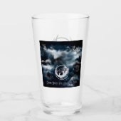 うそガラスのタンブラーで満たされた暗い空 タンブラーグラス (正面)