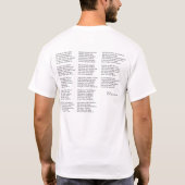 うそ、バージョン3 (全文の背部と) Tシャツ (裏面)