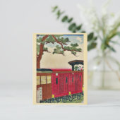 うたがわ くにてるの蒸気機関車（うきよえ） ポストカード (スタンド正面)