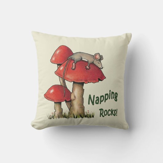 うたた寝の石! Toadstoolで眠っているマウス クッション (正面)