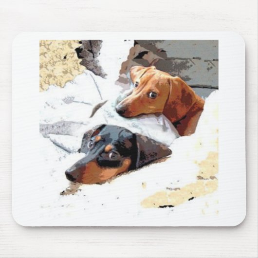 うたた寝犬 マウスパッド (正面)