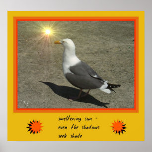 うだるような日俳句アートプリント ポスター