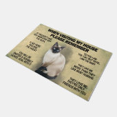 うちに来たら、猫を思い出してカスタムください ドアマット (アングル)