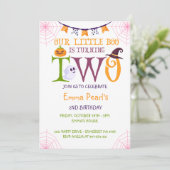 うちのちびちゃん2歳になるよ！ハロウィンの2歳誕生日 招待状 (スタンド正面)