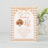 うちのちびっこターキーが1歳の誕生日を迎える 招待状 (スタンド正面)