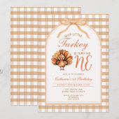 うちのちびっこターキーが1歳の誕生日を迎える 招待状 (正面/裏面)