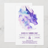 うちのちびドラゴンの誕生日 招待状 (正面/裏面)