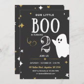 うちのちびブーちゃんが2歳に  お誕生日招待状 招待状 (正面/裏面)