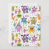 うちのちびモンスターの1歳誕生日パーティー招待状 招待状 (裏面)