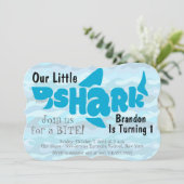 うちのサメちゃん1歳の誕生日パーティーにお越しください 招待状 (スタンド正面)