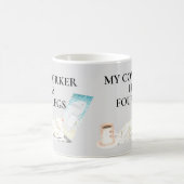 うちの同僚は自宅で4脚の猫を飼っている コーヒーマグカップ (中央)