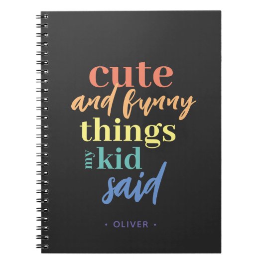 うちの子が言ったことノート ノートブック (正面)