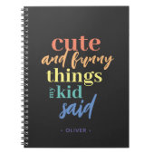 うちの子が言った名言集 ノートブック (正面)