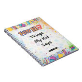 うちの子が言った面白いこと:楽しくて気まぐれな ノートブック (右側)