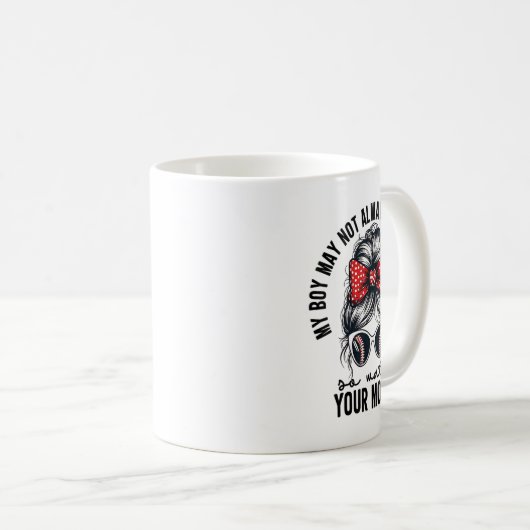 うちの子はいつも揺れるわけではないが、君の様子を見ているよ コーヒーマグカップ (正面右)