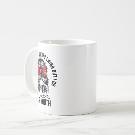 うちの子はいつも揺れるわけではないが、君の様子を見ているよ コーヒーマグカップ (正面左)