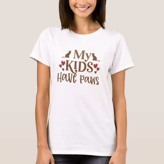 うちの子は肉球がある ペット好きTシャツ Tシャツ (正面)