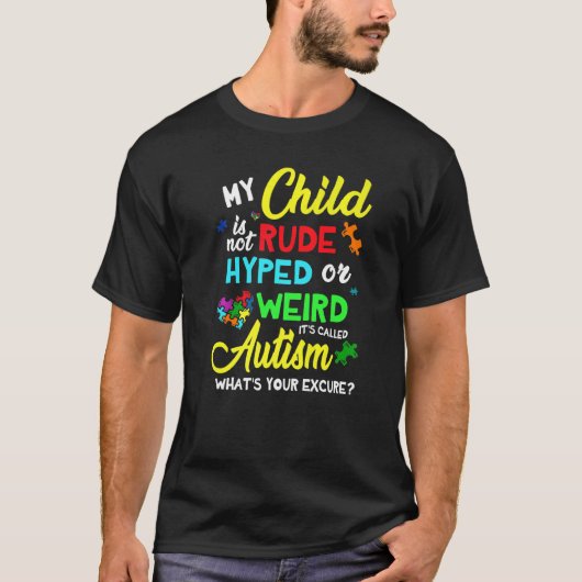 うちの子失礼じゃないもん 自閉症啓発 Tシャツ (正面)