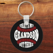 うちの孫が野球のおばあちゃんの母の日 キーホルダー (正面)