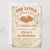 うちの小さなかぼちゃが1歳に 招待状 (正面)