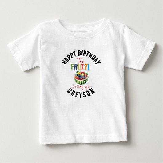 うちの小さなキューティーの2歳の誕生日パーティー ベビーTシャツ (正面)