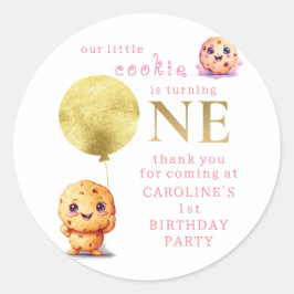うちの小さなクッキーが1歳に！とってもキュートなお誕生日 ラウンドシール