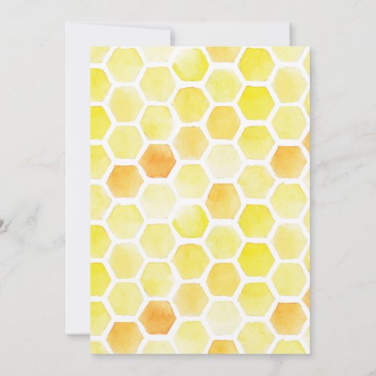 うちの小さなハニーが1歳になる! ビーの1歳誕生日 招待状 (裏面)