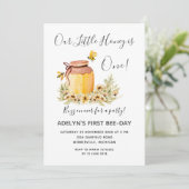 うちの小さなハニービー ファーストバースデー 招待状 (スタンド正面)