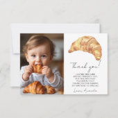 うちの小さなパンの1歳の誕生日ありがとう サンキューカード (正面)