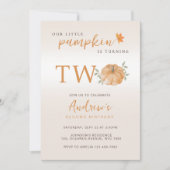 うちの小さなパンプキンが2歳に 🎂2歳の誕生日 招待状 (正面)