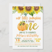 うちの小さなパンプキン(ひまわり)が1歳に  招待状 (正面)