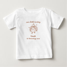 うちの小さな七面鳥 1歳の誕生日ベビーTシャツ ベビーTシャツ