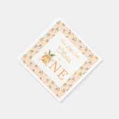 うちの小さな可愛い子が1歳の誕生日 スタンダードカクテルナプキン (角)