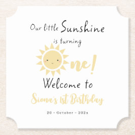 うちの小さな太陽が１歳になる かわいい誕生日 ペーパーコースター