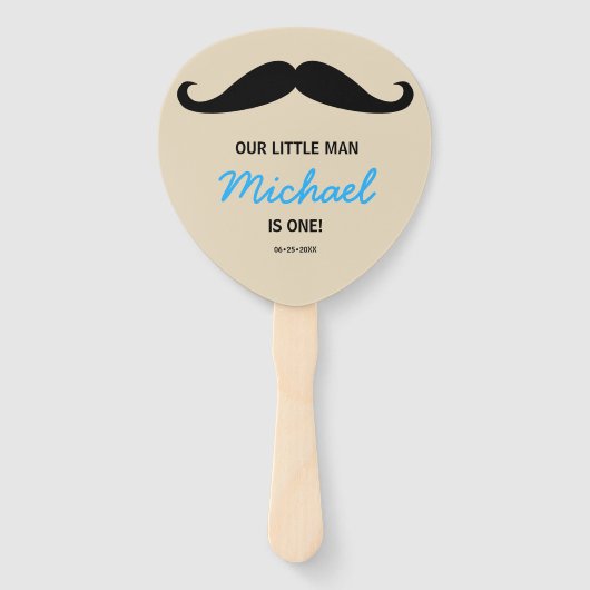 うちの小さな男は一カスタム歳の誕生日だ ハンドファン (裏面)