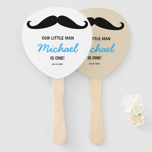 うちの小さな男は一カスタム歳の誕生日だ ハンドファン (正面&裏面)