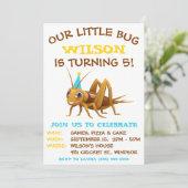 うちの小さな虫、クリケットの誕生日パーティー 招待状 (スタンド正面)