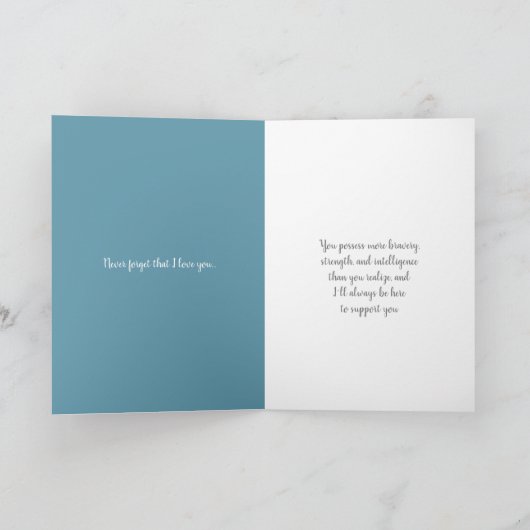 うちの息子に井戸のカードを渡す サンキューカード (内部)