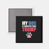 うちの犬はあなたのトランプ大統領より賢い 面白い マグネット (正面/裏面)