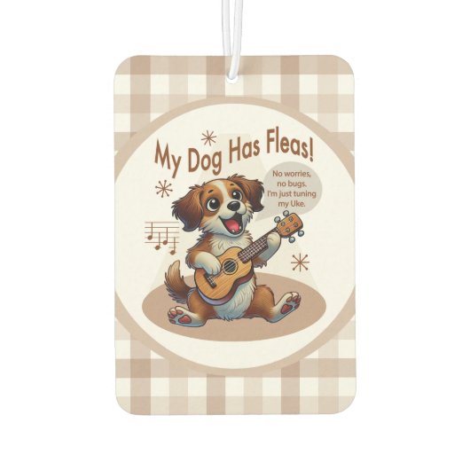 うちの犬はフリーズウクレレのチューニング曲を持っている カーエアーフレッシュナー (裏面)